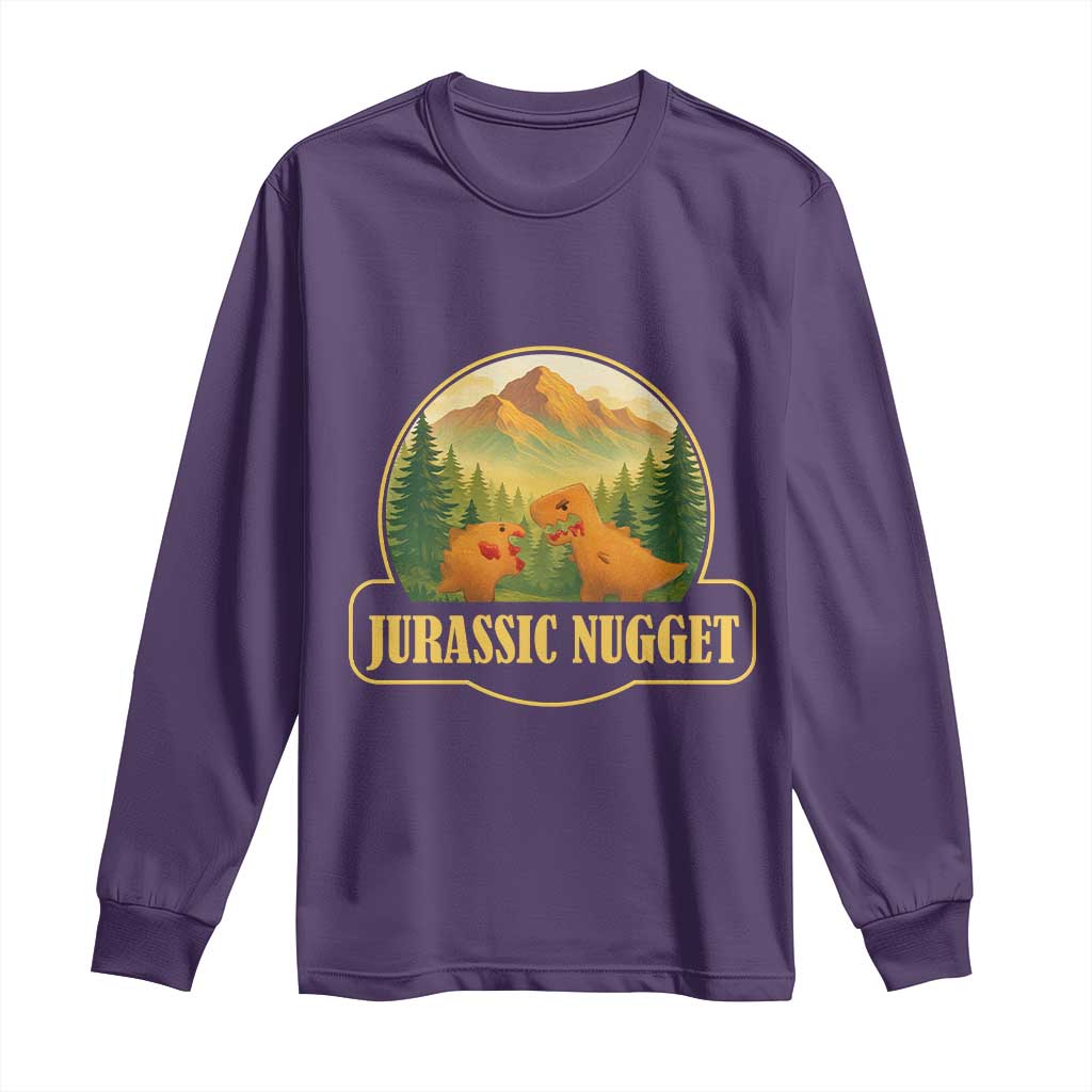 Jurassic Nugget World Dino Long Sleeve Shirt Nugget Lover Gift TS12 Purple Print Your Wear