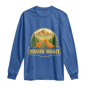 Jurassic Nugget World Dino Long Sleeve Shirt Nugget Lover Gift TS12 Royal Blue Print Your Wear
