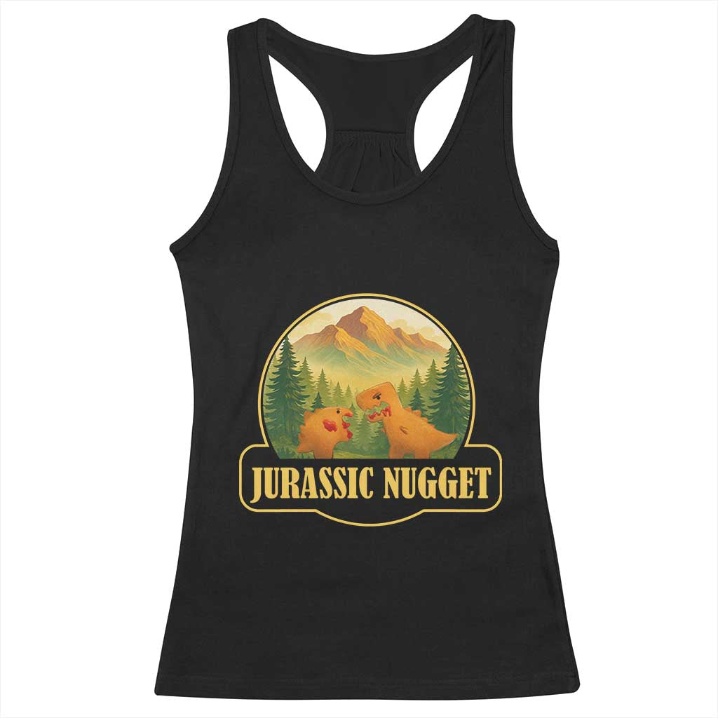 Jurassic Nugget World Dino Racerback Tank Top Nugget Lover Gift TS12 Black Print Your Wear