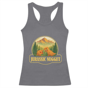 Jurassic Nugget World Dino Racerback Tank Top Nugget Lover Gift TS12 Charcoal Print Your Wear
