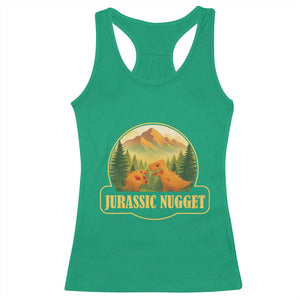 Jurassic Nugget World Dino Racerback Tank Top Nugget Lover Gift TS12 Irish Green Print Your Wear