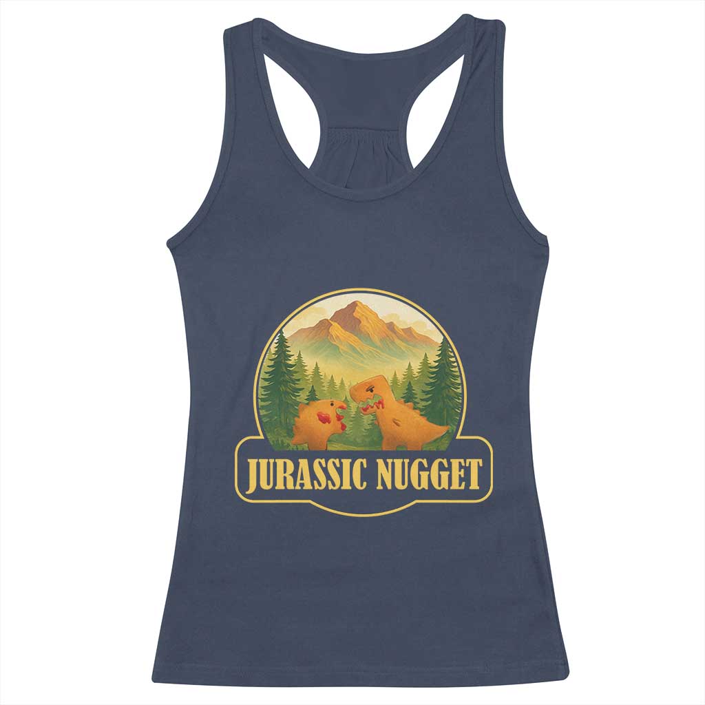 Jurassic Nugget World Dino Racerback Tank Top Nugget Lover Gift TS12 Navy Print Your Wear