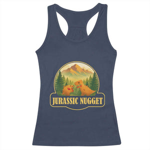 Jurassic Nugget World Dino Racerback Tank Top Nugget Lover Gift TS12 Navy Print Your Wear