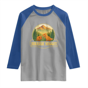 Jurassic Nugget World Dino Raglan Shirt Nugget Lover Gift TS12 Sport Gray Royal Print Your Wear
