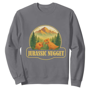 Jurassic Nugget World Dino Sweatshirt Nugget Lover Gift TS12 Charcoal Print Your Wear