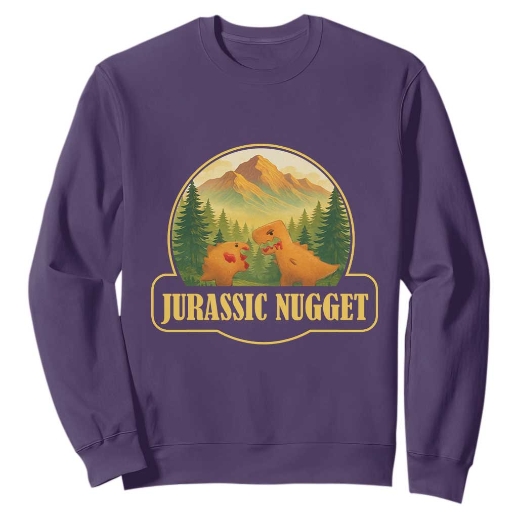 Jurassic Nugget World Dino Sweatshirt Nugget Lover Gift TS12 Purple Print Your Wear