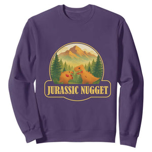 Jurassic Nugget World Dino Sweatshirt Nugget Lover Gift TS12 Purple Print Your Wear