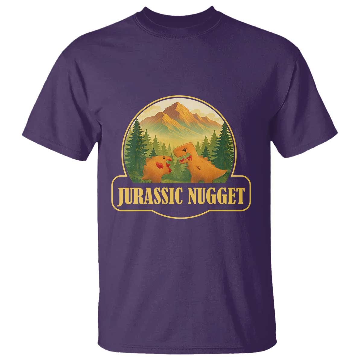 Jurassic Nugget World Dino T Shirt Nugget Lover Gift TS12 Purple Print Your Wear