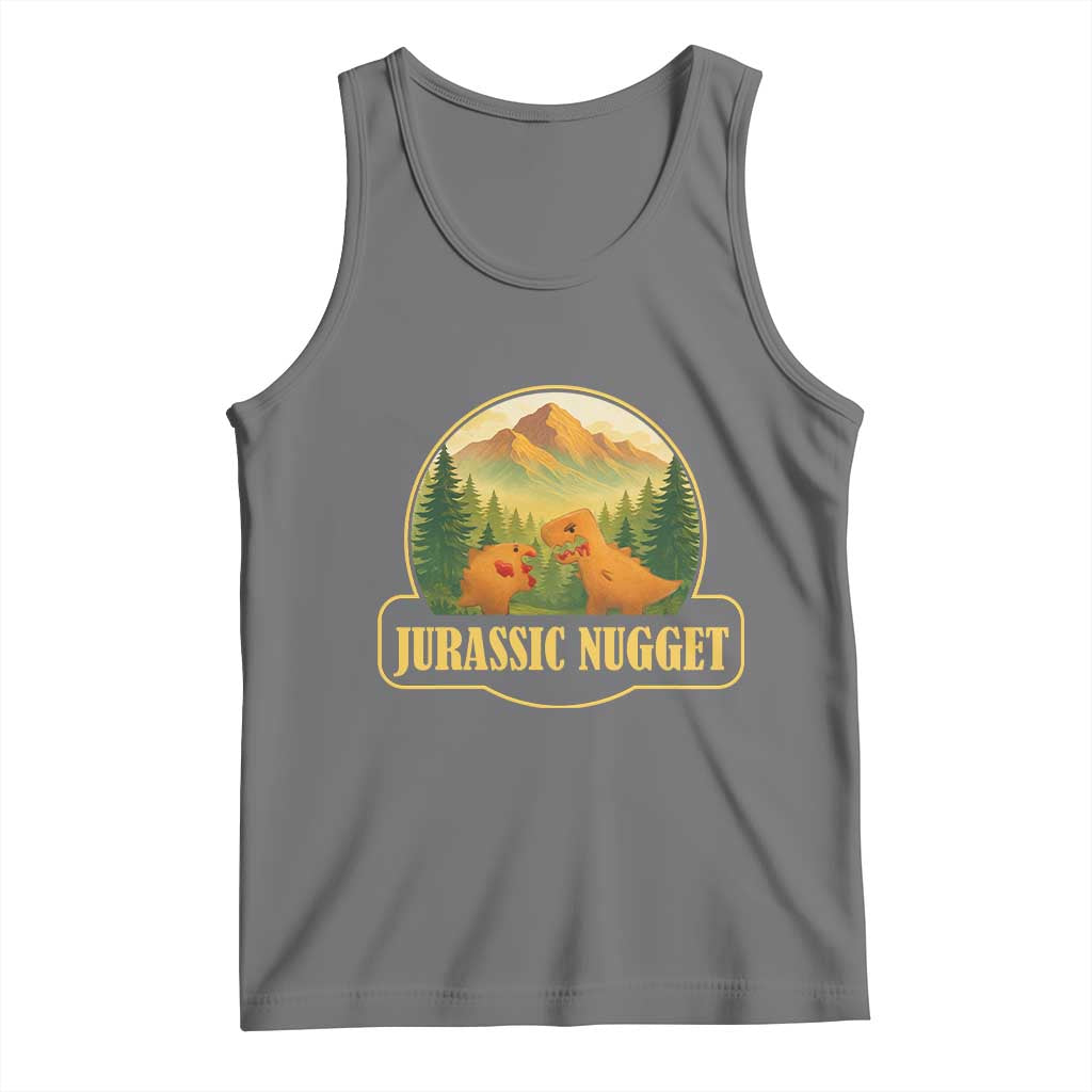 Jurassic Nugget World Dino Tank Top Nugget Lover Gift TS12 Black Heather Print Your Wear