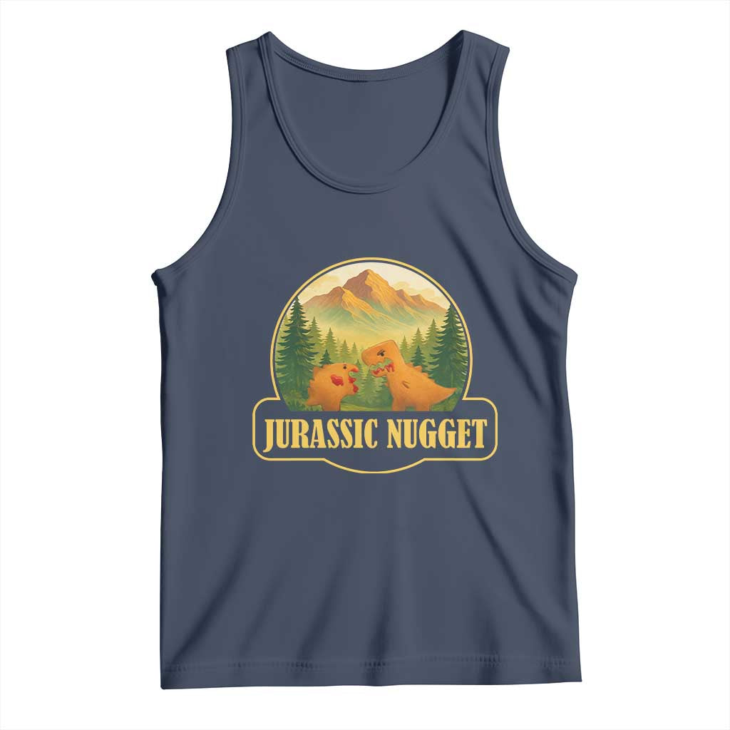 Jurassic Nugget World Dino Tank Top Nugget Lover Gift TS12 Navy Print Your Wear