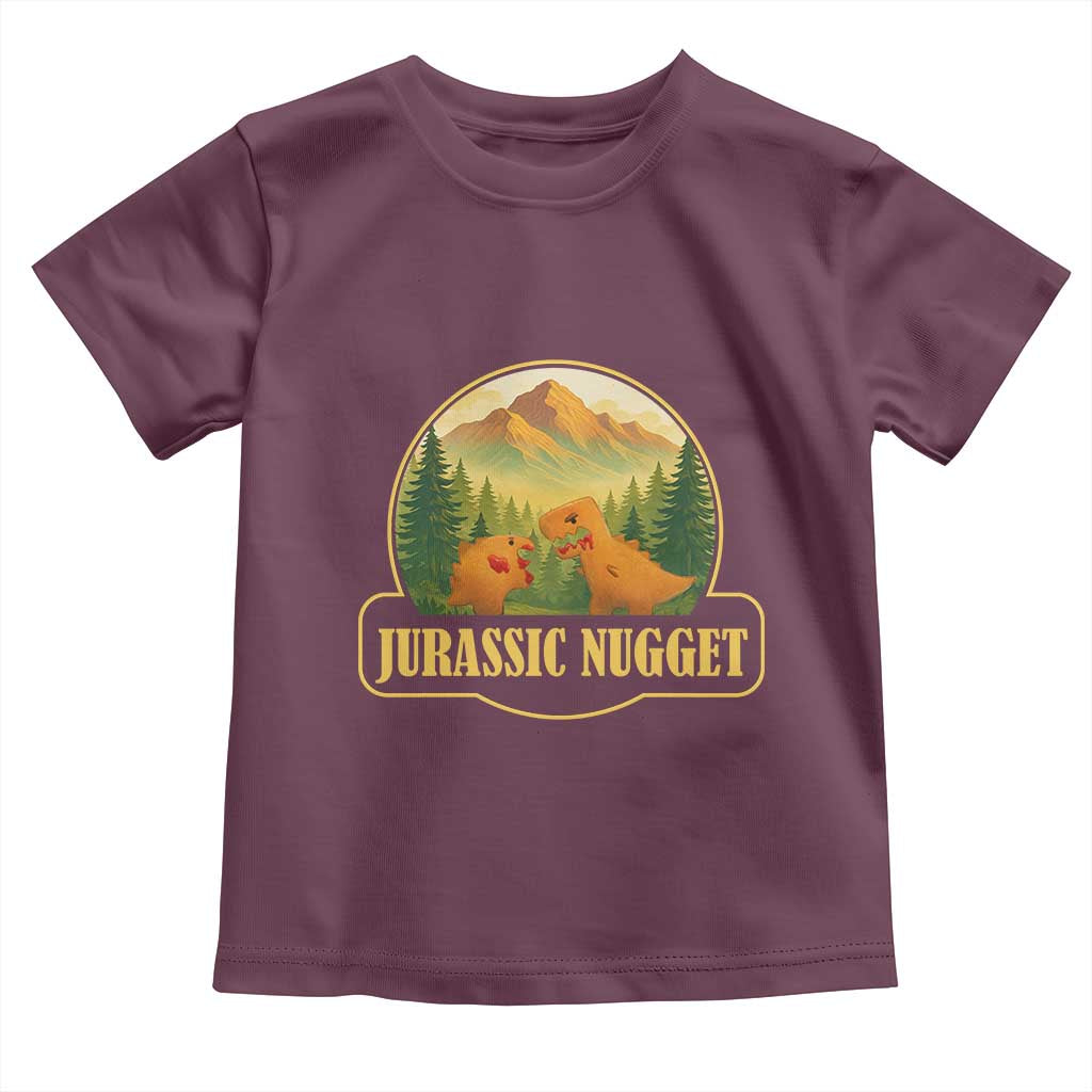 Jurassic Nugget World Dino Toddler T Shirt Nugget Lover Gift TS12 Maroon Print Your Wear