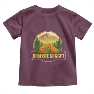 Jurassic Nugget World Dino Toddler T Shirt Nugget Lover Gift TS12 Maroon Print Your Wear