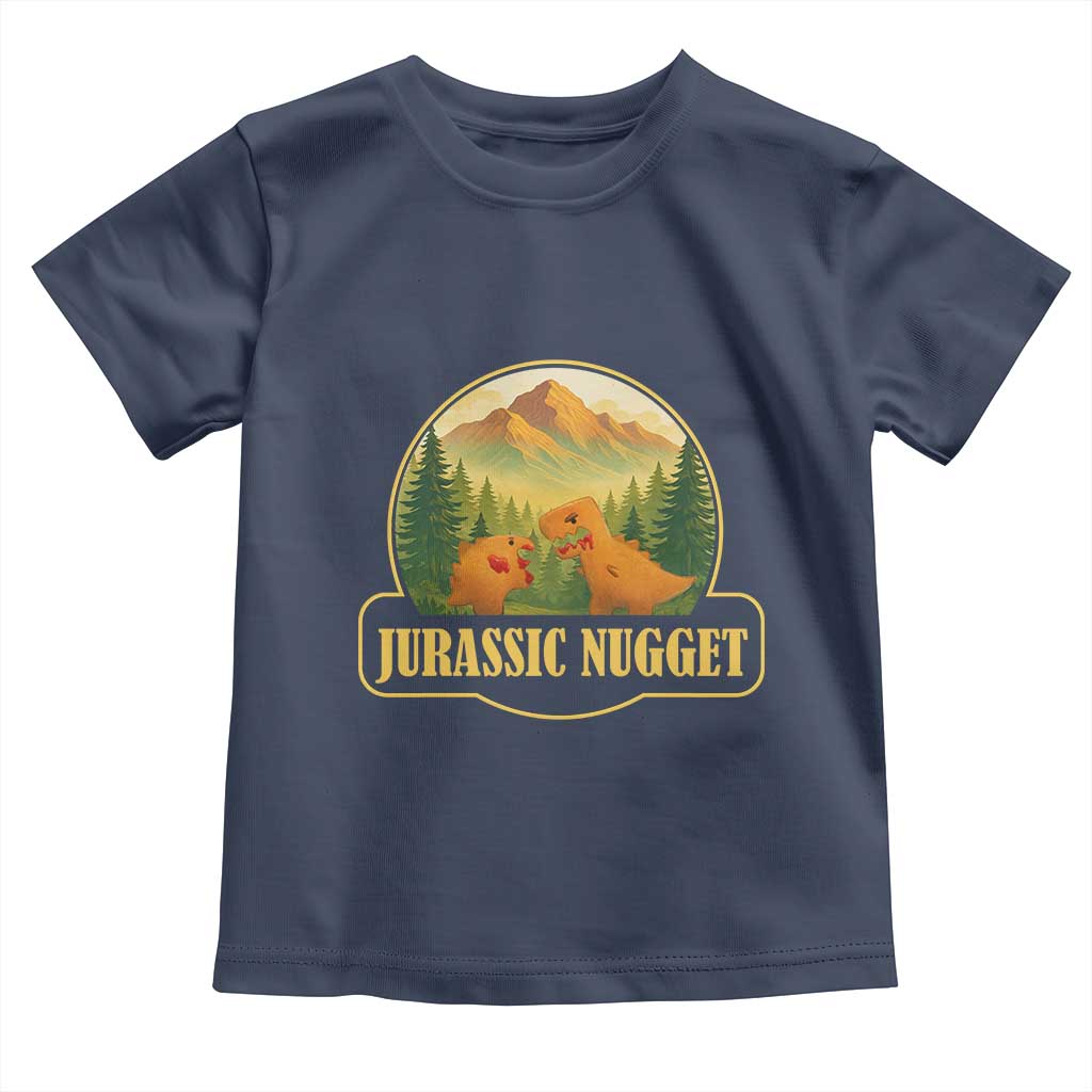Jurassic Nugget World Dino Toddler T Shirt Nugget Lover Gift TS12 Navy Print Your Wear