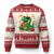 Funny Dinosaur Eating Chicken Nuggets Ugly Christmas Sweater Food Lover Gift TS12 Beige Red Print Your Wear