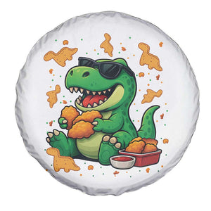 Funny Dinosaur Eating Chicken Nuggets Spare Tire Cover Food Lover Gift TS12 Print Your Wear