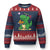 Cute Dinosaur Eating Chicken Nuggets Ugly Christmas Sweater Food Humor Gift TS12 Navy Red Print Your Wear