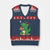Cute Dinosaur Eating Chicken Nuggets V-Neck Knit Sweater Vest Food Humor Gift TS12 Navy Red Print Your Wear