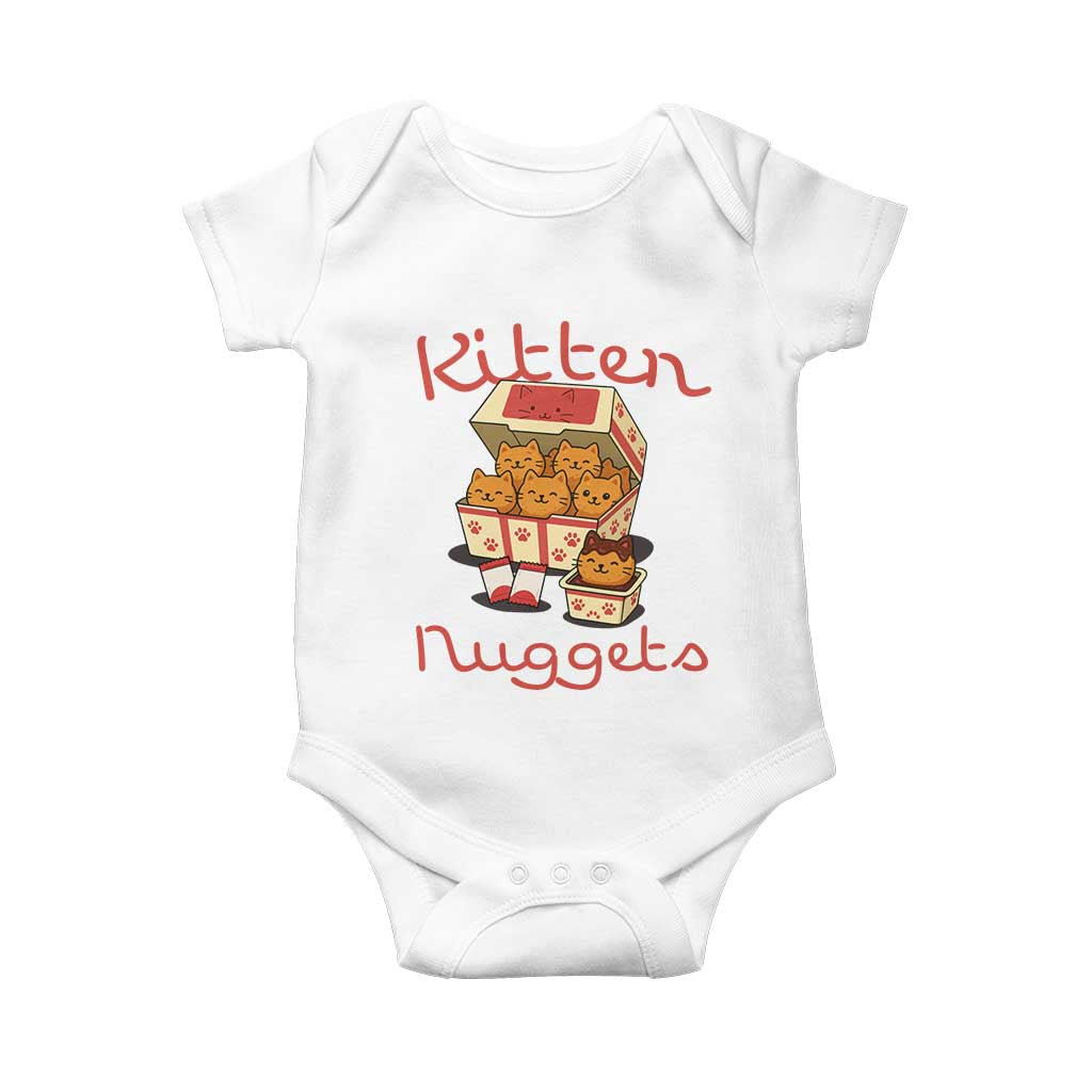 Kitten Nuggets Baby Onesie Funny Cat Lover Gift TS12 White Print Your Wear