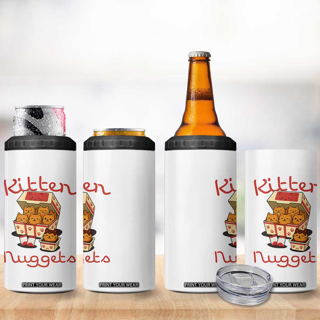 Kitten Nuggets 4 in 1 Can Cooler Tumbler Funny Cat Lover Gift TS12 Print Your Wear