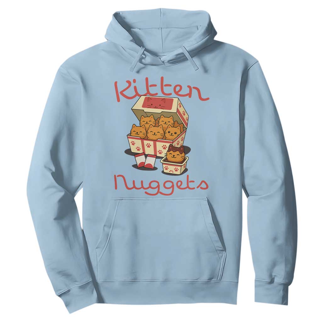 Kitten Nuggets Hoodie Funny Cat Lover Gift TS12 Light Blue Print Your Wear