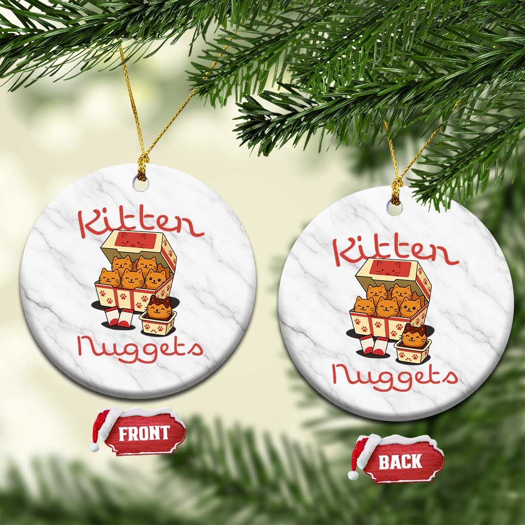 Kitten Nuggets Ceramic Ornament Funny Cat Lover Gift TS12 1pc White Marble Print Your Wear