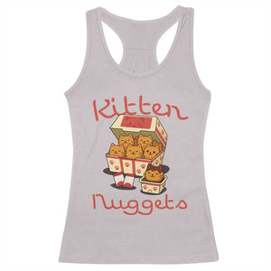 Kitten Nuggets Racerback Tank Top Funny Cat Lover Gift TS12 Ice Gray Print Your Wear