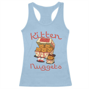 Kitten Nuggets Racerback Tank Top Funny Cat Lover Gift TS12 Light Blue Print Your Wear