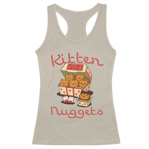 Kitten Nuggets Racerback Tank Top Funny Cat Lover Gift TS12 Sand Print Your Wear