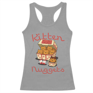 Kitten Nuggets Racerback Tank Top Funny Cat Lover Gift TS12 Sport Gray Print Your Wear