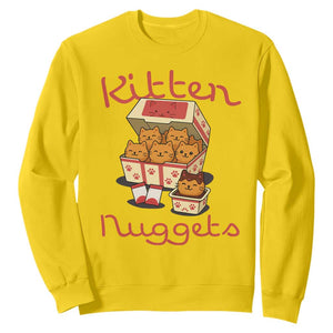 Kitten Nuggets Sweatshirt Funny Cat Lover Gift TS12 Daisy Print Your Wear