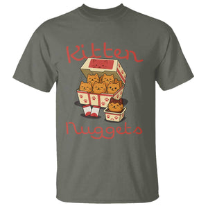 Kitten Nuggets T Shirt Funny Cat Lover Gift TS12 Military Green Print Your Wear