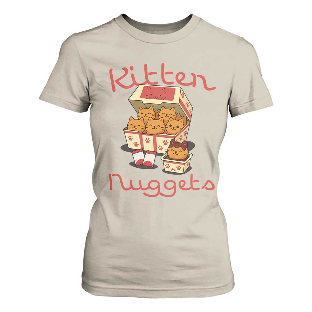 Kitten Nuggets T Shirt For Women Funny Cat Lover Gift TS12 Sand Print Your Wear