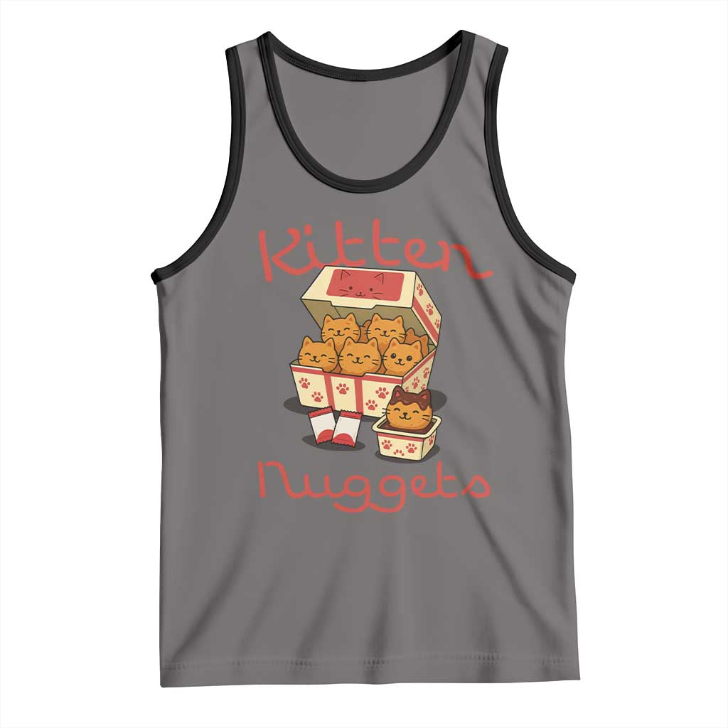 Kitten Nuggets Tank Top Funny Cat Lover Gift TS12 Deep Heather Black Print Your Wear