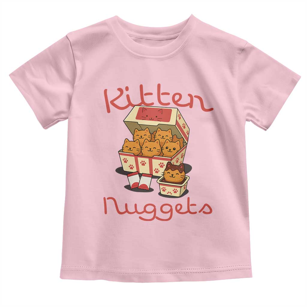 Kitten Nuggets Toddler T Shirt Funny Cat Lover Gift TS12 Light Pink Print Your Wear