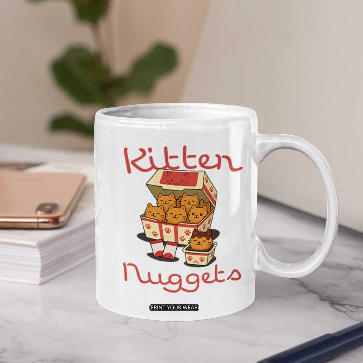 Kitten Nuggets Coffee Mug Funny Cat Lover Gift TS12 Print Your Wear