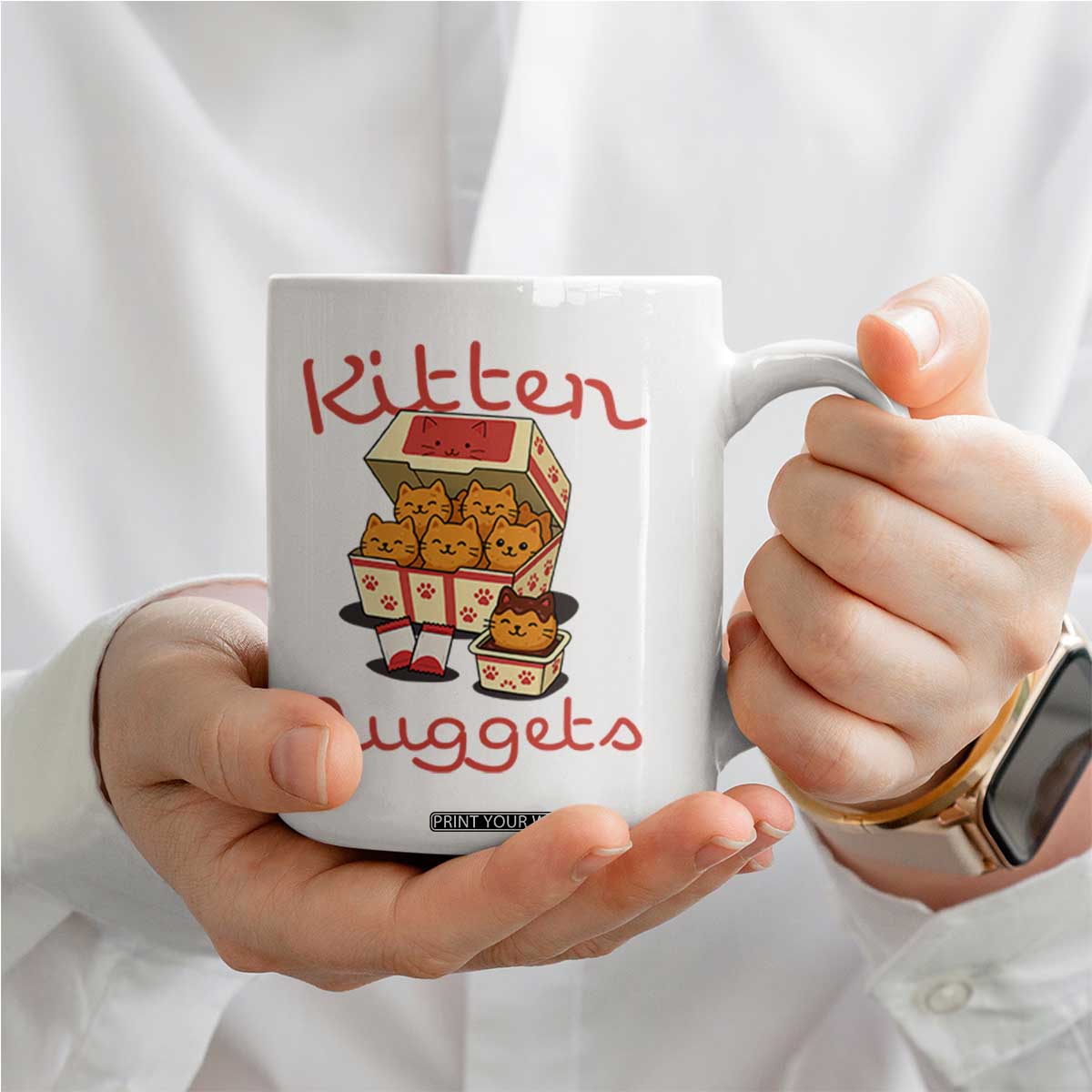 Kitten Nuggets Coffee Mug Funny Cat Lover Gift TS12 Print Your Wear