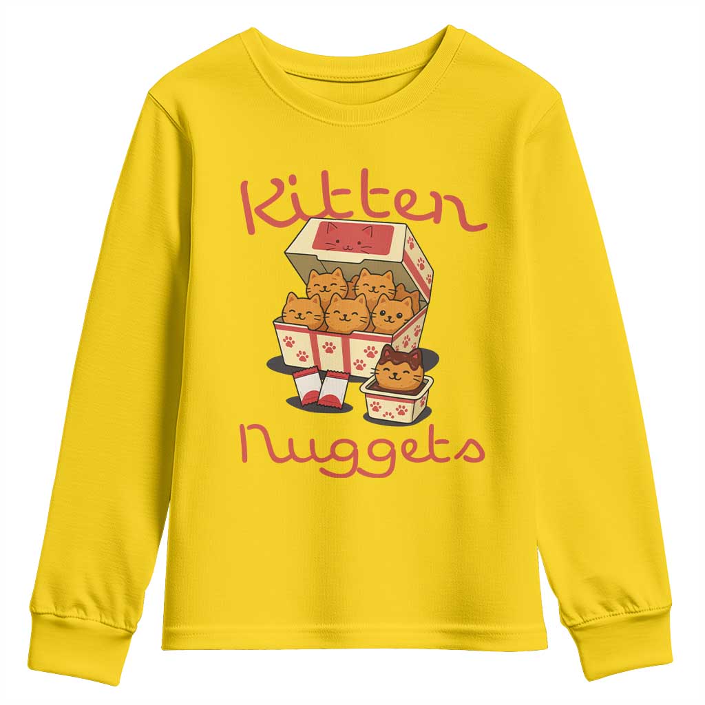 Kitten Nuggets Youth Sweatshirt Funny Cat Lover Gift TS12 Daisy Print Your Wear