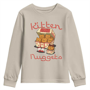Kitten Nuggets Youth Sweatshirt Funny Cat Lover Gift TS12 Sand Print Your Wear