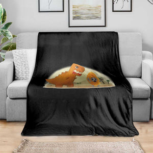 Dino Nuggets Chasing Cat Throw Blanket Funny Nugget Lover Gift TS12 Print Your Wear