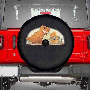 Dino Nuggets Chasing Cat Spare Tire Cover Funny Nugget Lover Gift TS12 Black Print Your Wear