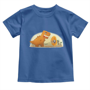 Dino Nuggets Chasing Cat Toddler T Shirt Funny Nugget Lover Gift TS12 Royal Blue Print Your Wear