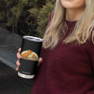 Dino Nuggets Chasing Cat Tumbler Cup Funny Nugget Lover Gift TS12 Print Your Wear