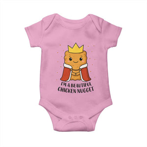 I'm A Beautiful Chicken Nugget Baby Onesie Food Humor Gift TS12 Light Pink Print Your Wear