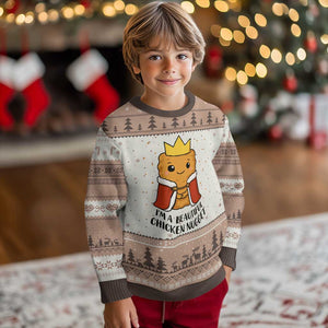 I'm A Beautiful Chicken Nugget Ugly Christmas Sweater Food Humor Gift TS12 Mocha Mousse Print Your Wear
