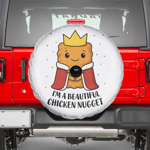 I'm A Beautiful Chicken Nugget Spare Tire Cover Food Humor Gift TS12 White Print Your Wear