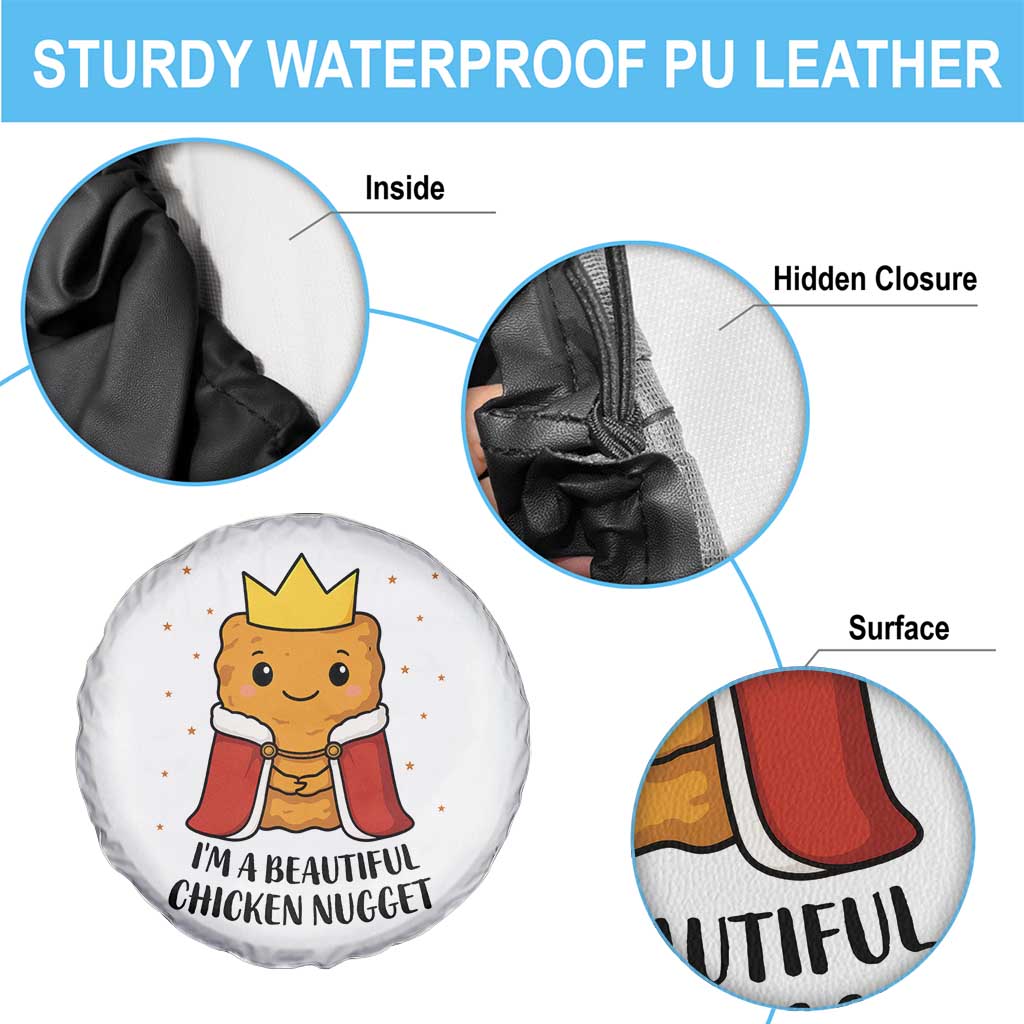 I'm A Beautiful Chicken Nugget Spare Tire Cover Food Humor Gift TS12 Print Your Wear