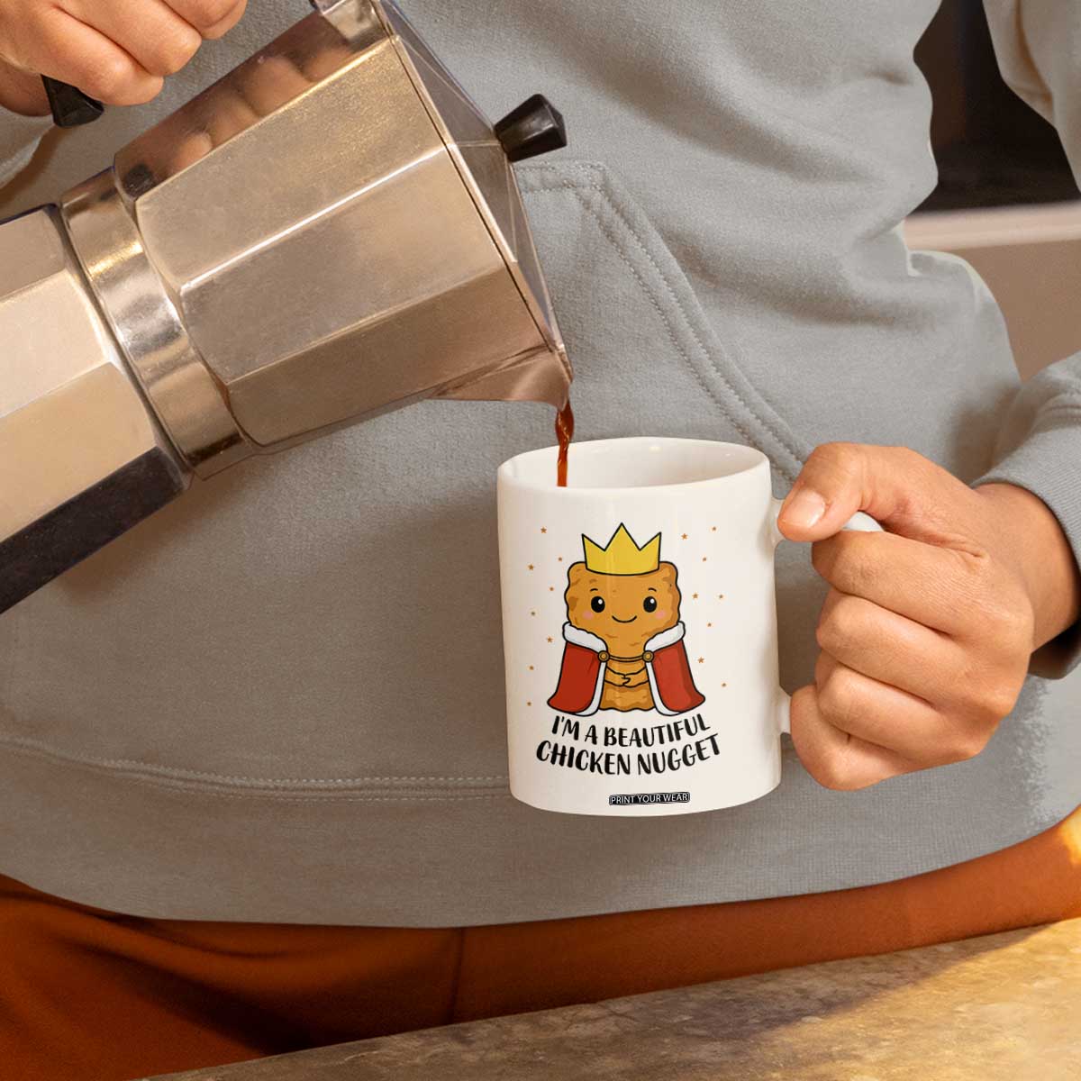 I'm A Beautiful Chicken Nugget Coffee Mug Food Humor Gift TS12 Print Your Wear