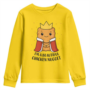 I'm A Beautiful Chicken Nugget Youth Sweatshirt Food Humor Gift TS12 Daisy Print Your Wear