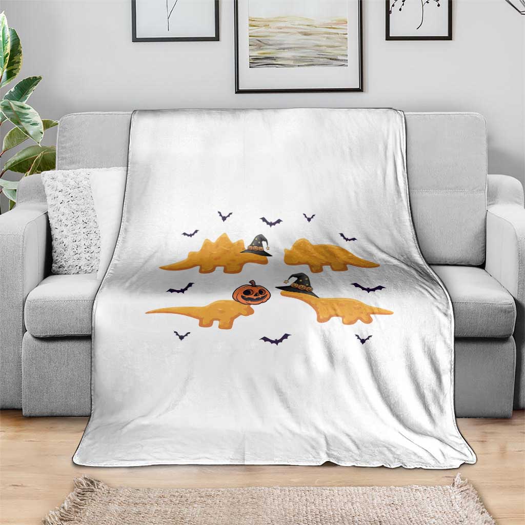 Halloween Dinosaur Nugget Throw Blanket Funny Spooky Food Gift TS12 Print Your Wear