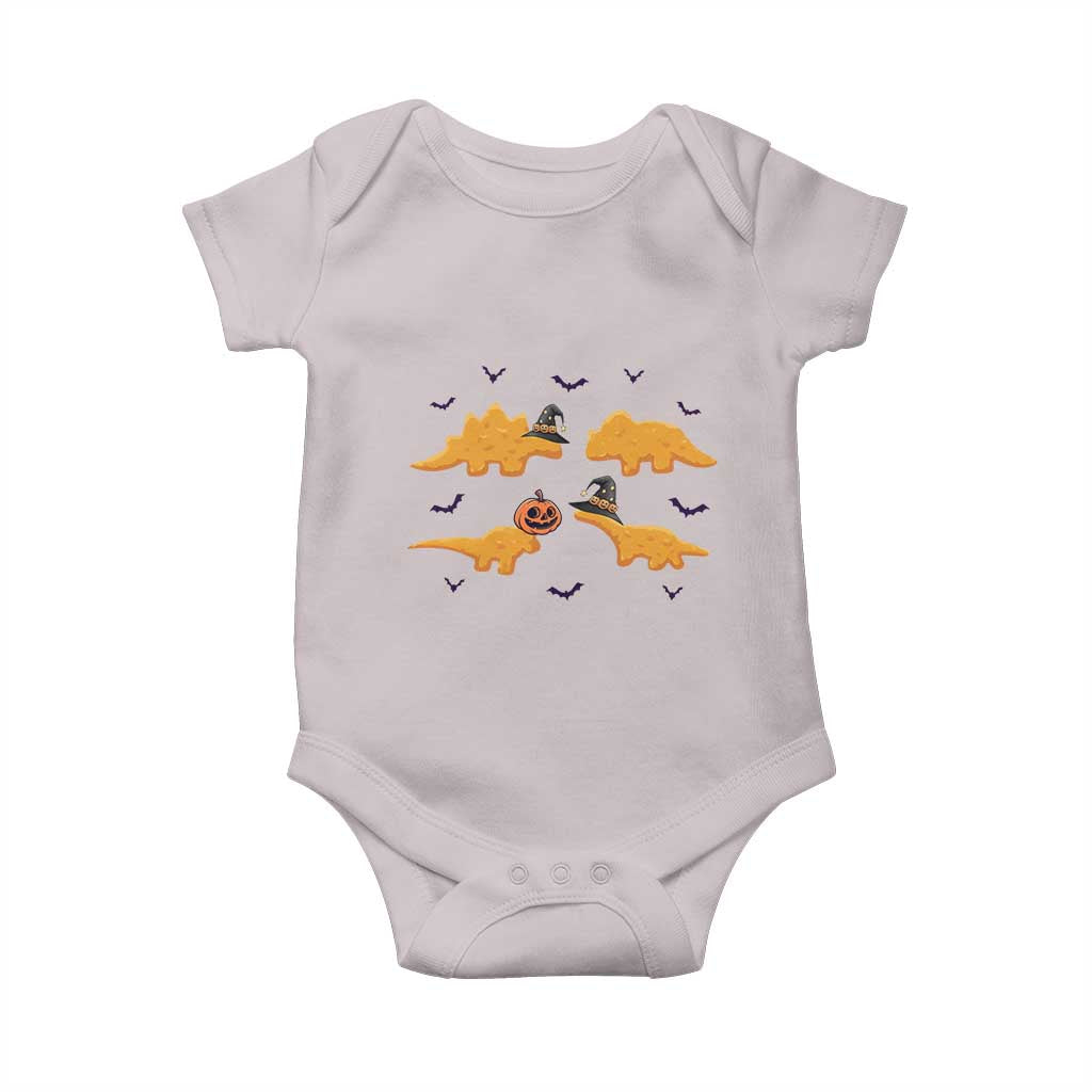 Halloween Dinosaur Nugget Baby Onesie Funny Spooky Food Gift TS12 Ice Gray Print Your Wear
